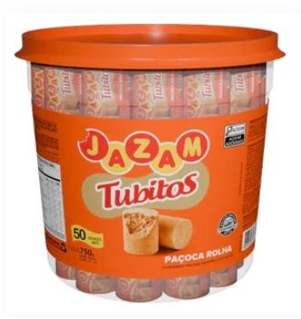 Paçoca Tubitos Rolha  Pote Jazam