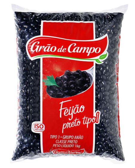 Feijão Preto 1Kg Grao de Campo