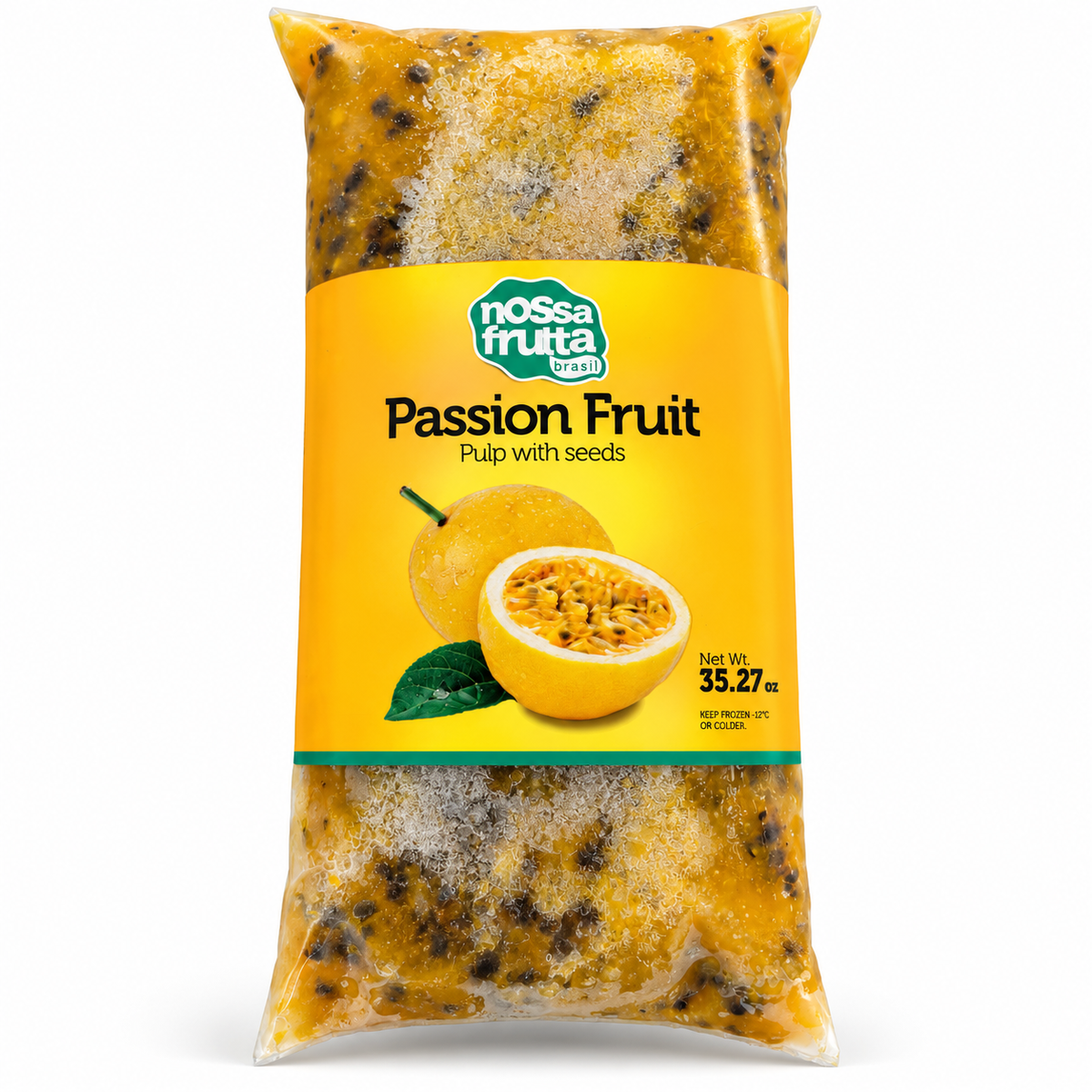 Polpa de Maracujá com Sementes 35.27 oz / 1 kg – Nossa Fruta 261076    -    Passion Fruit Pulp with Seeds 35.27 oz / 1 kg – Nossa Fruta