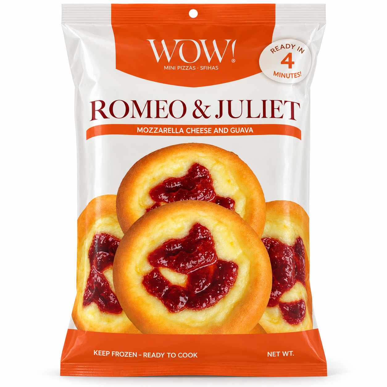 Esfirras Doces Romeu e Julieta - 5 Unidades – WOW 261076    -    Romeo & Juliet Dessert Sfihas 5 Pieces – WOW