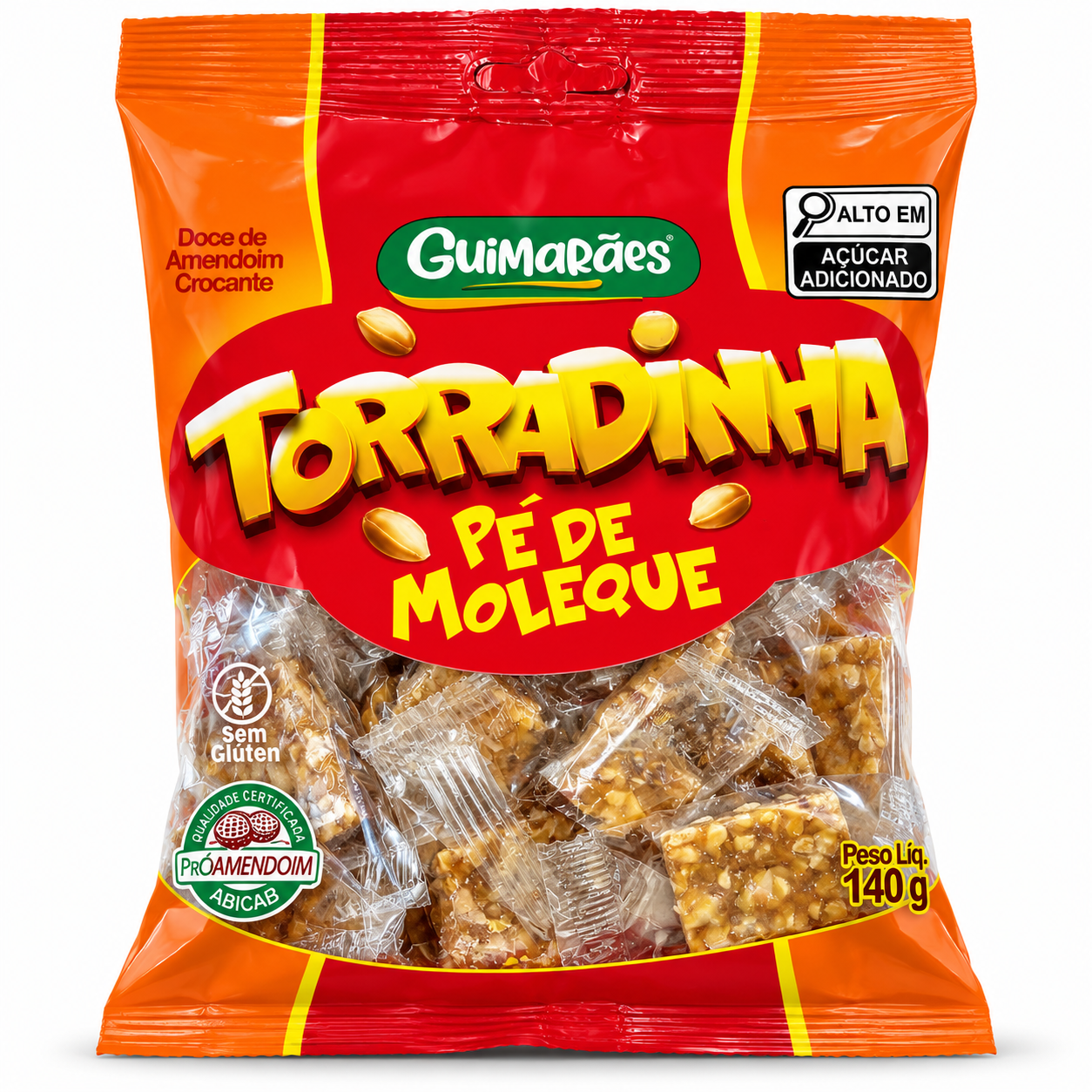 Pé de Moleque Torradinha 4.94 oz / 140 gr – Guimarães 261076    -    Crunchy Peanut Brittle Candy (Torradinha Pé de Moleque) 4.94 oz / 140 gr – Guimarães
