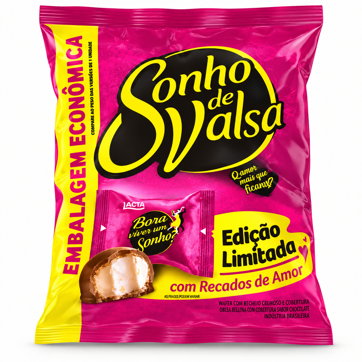Bombom Sonho de Valsa 35.3 oz / 1 kg – Lacta 261076    -    Sonho de Valsa Chocolate Bonbons 35.3 oz / 1 kg – Lacta