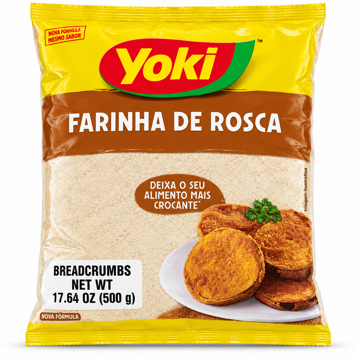 Farinha de Rosca 17.6 oz / 500 gr – Yoki 261076    -    Bread Crumbs 17.6 oz / 500 gr – Yoki