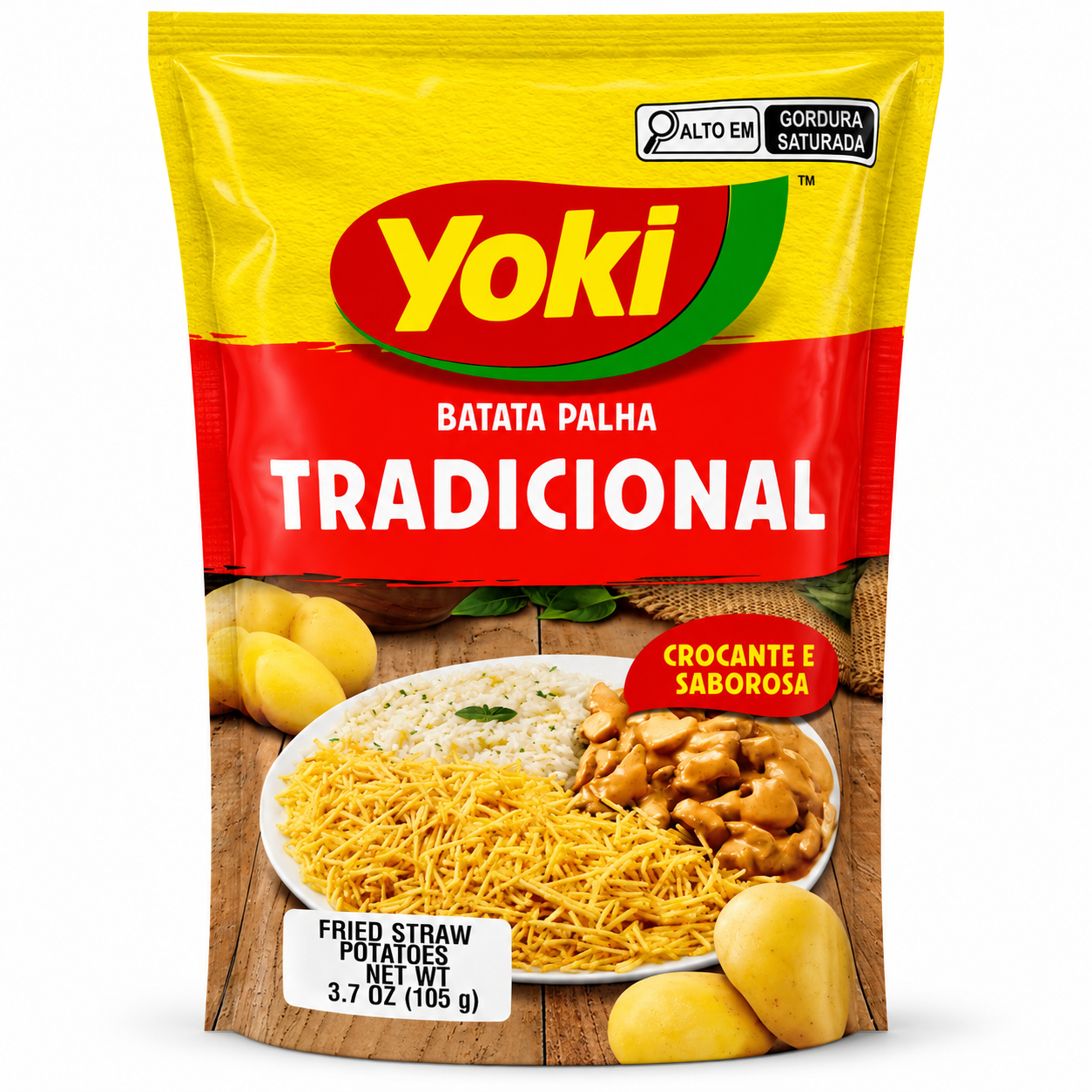 Batata Palha Tradicional 3.7 oz / 105 gr – Yoki 261076   -    Brazilian Shoestring Potato Sticks 3.7 oz / 105 gr – Yoki
