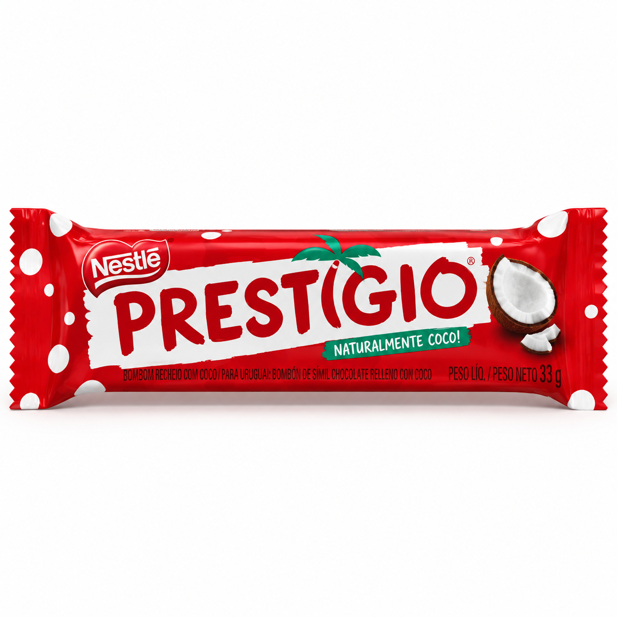 Chocolate Prestígio de Coco 1.2 oz / 33 gr – Nestlé 261076    -    Prestígio Coconut Chocolate Bar 1.2 oz / 33 gr – Nestlé