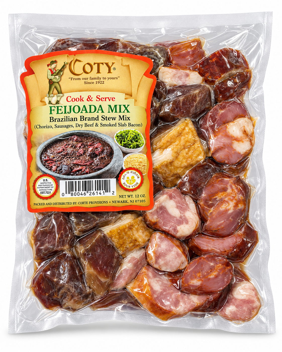 Mix para Feijoada 12 oz / 340 gr – Corte's 261076    -    Brazilian Feijoada Meat Mix 12 oz / 340 gr – Corte's
